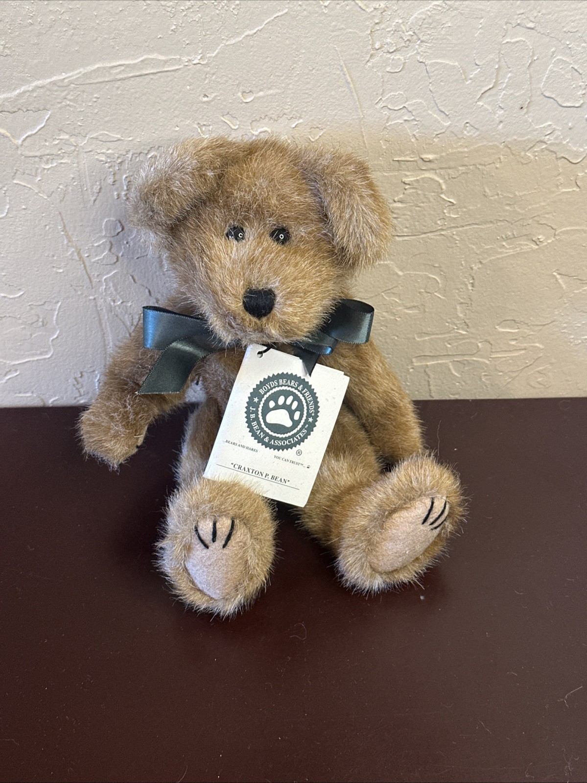 CRAXTON B BEAN BOYD’S BEARS, Fabric Bean Filled Jointed STYLE #510300-11