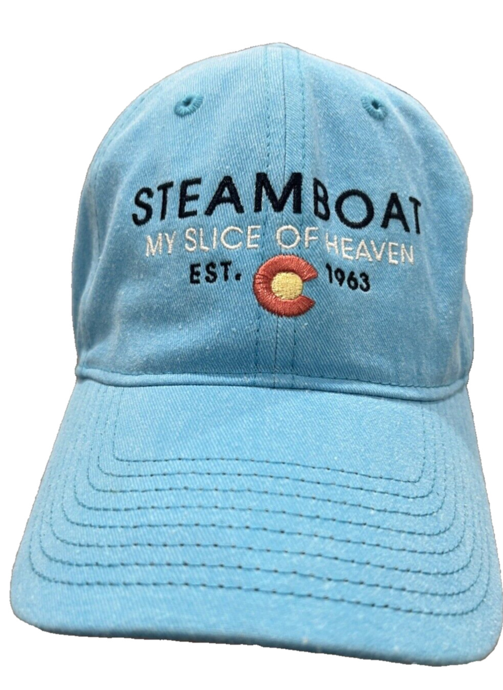Steamboat Colorado Hat Cap NWT My Slice of Heaven Aqua Blue Gear for Sports