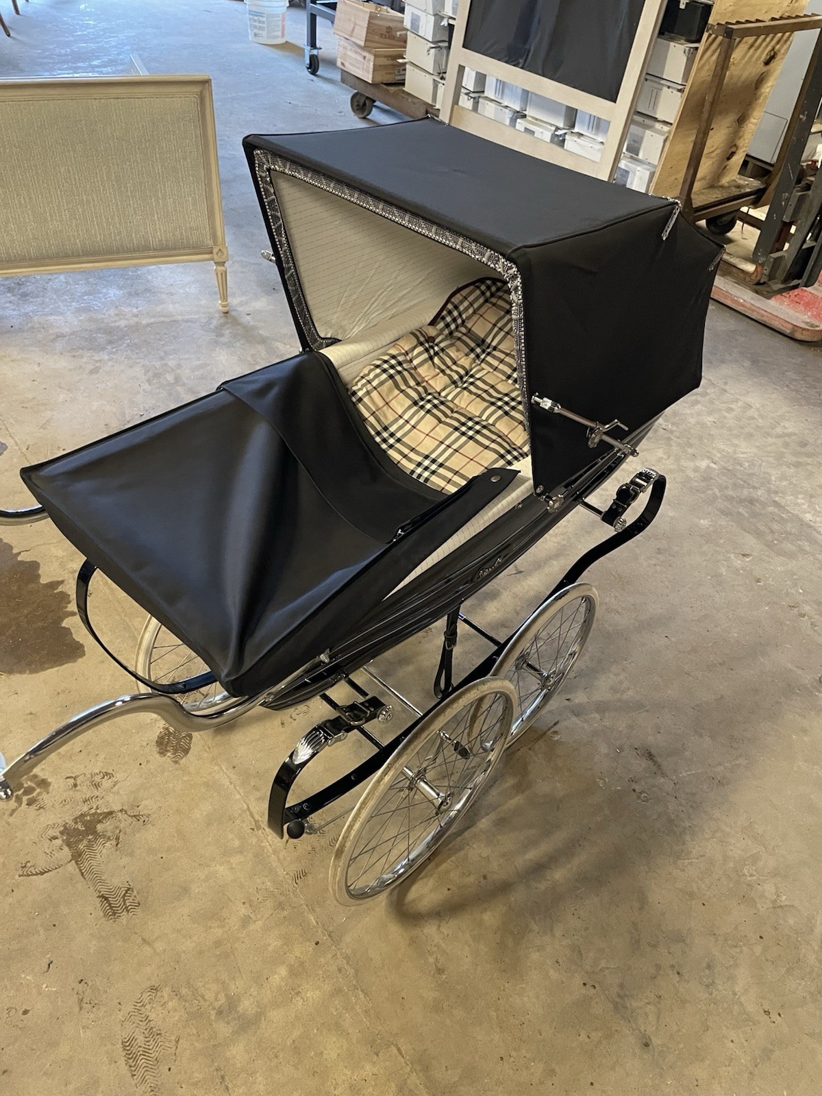  British Silver Cross Baby Carriage Stroller Pram  