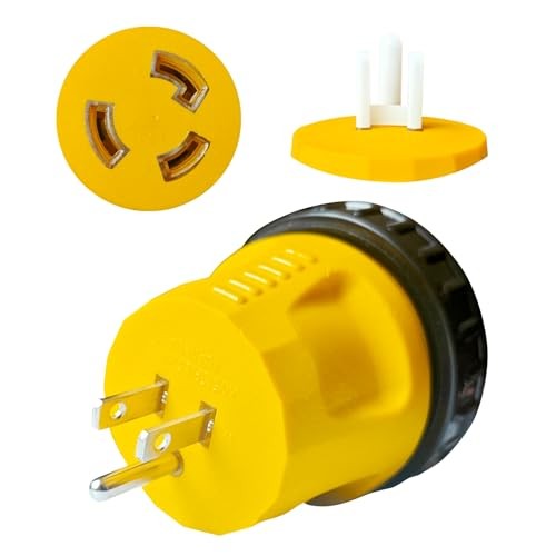 NEMA 5-15P to NEMA L5-30R Twist Locking Shore Power Plug 30 Amp to 15 Amp 110 