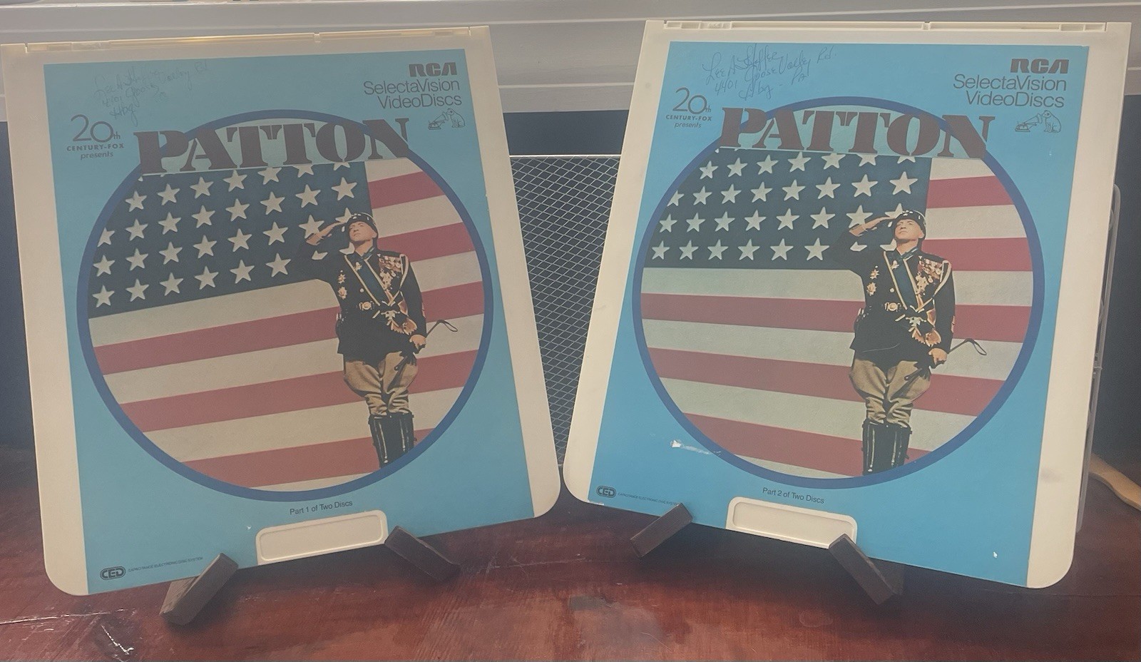 Patton  2 Disc RCA Ced Videodisc Untested