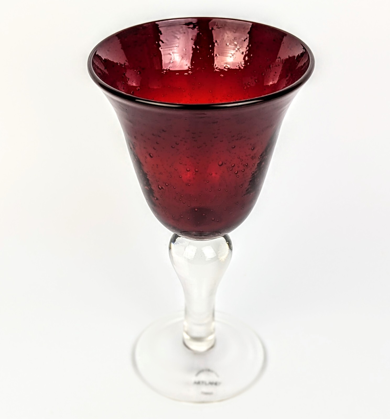 Artland Handcrafted Ruby Red Wine Glass/Goblets [16 oz]