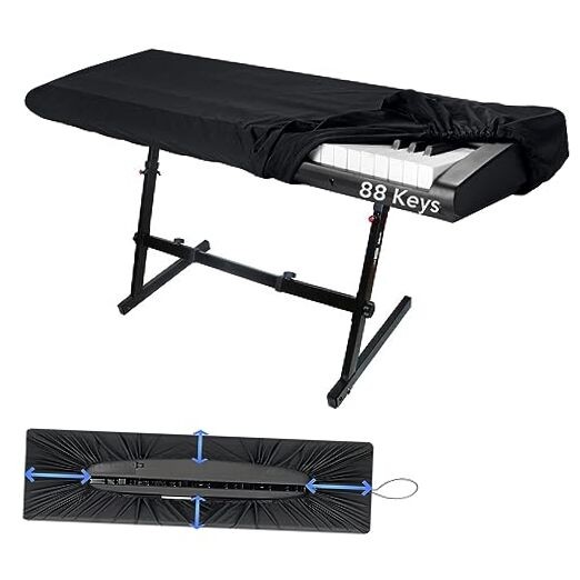 Piano Keyboard Dust Cover, Music Dirt Proof Stretchy Electronic 88 Keys