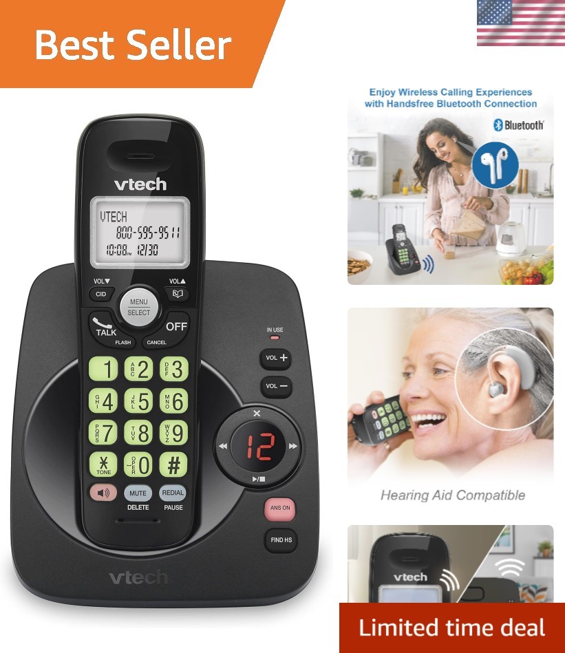 New] VG134-11 DECT 6.0 Cordless Home Phone with Bluetooth Connection, Digital...