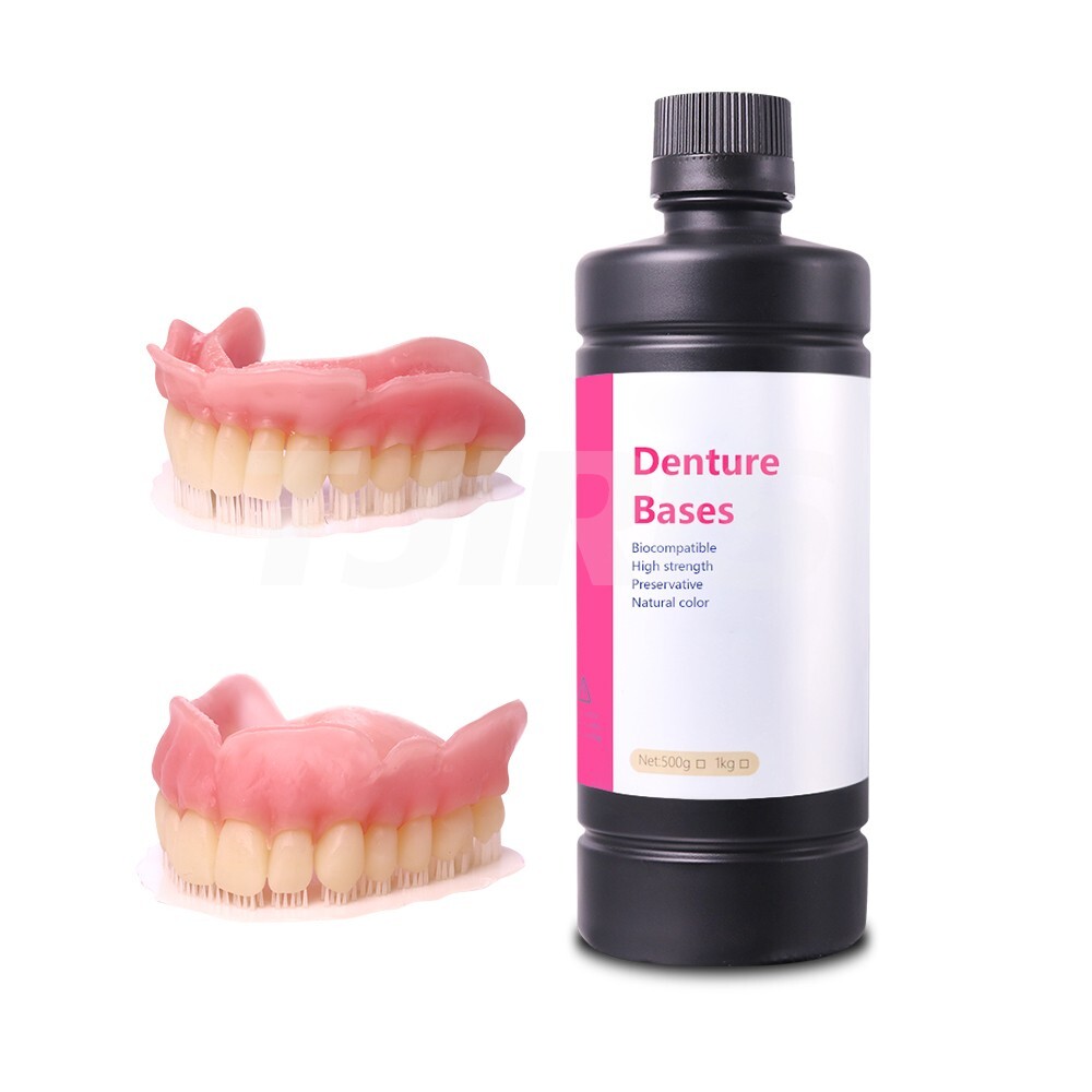 Dental LCD DLP 3D Printer Denture Base Resin for Manufacturing Dentures 1kg