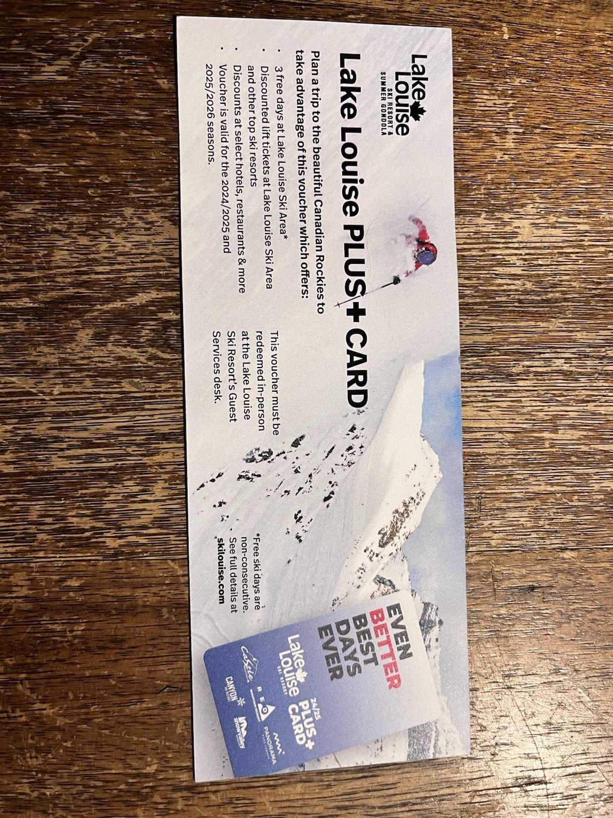 Lake Louise PLUS+ CARD Voucher ski pass - Valid 2026 Season