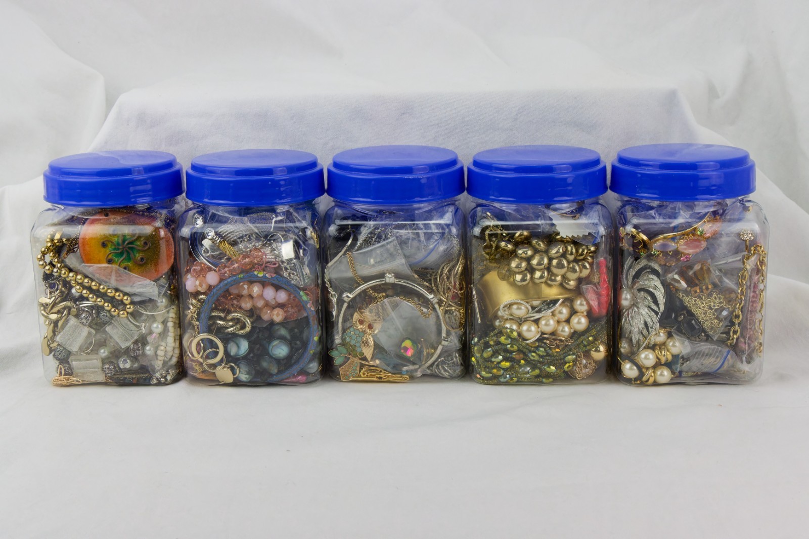 Jewelry Jars High/Low Estate Mix, Approx. 2 Lbs Ea., ONE PER BIN, #21