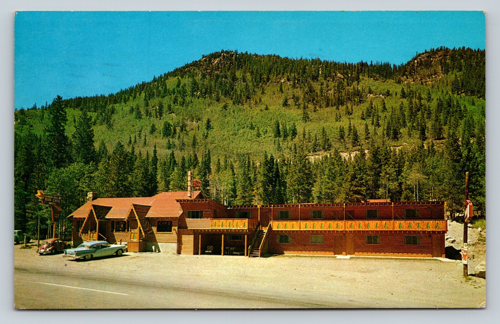 c1963 Berthoud Falls Inn & Ski Lodge US HWY 40, Colorado VINTAGE Postcard