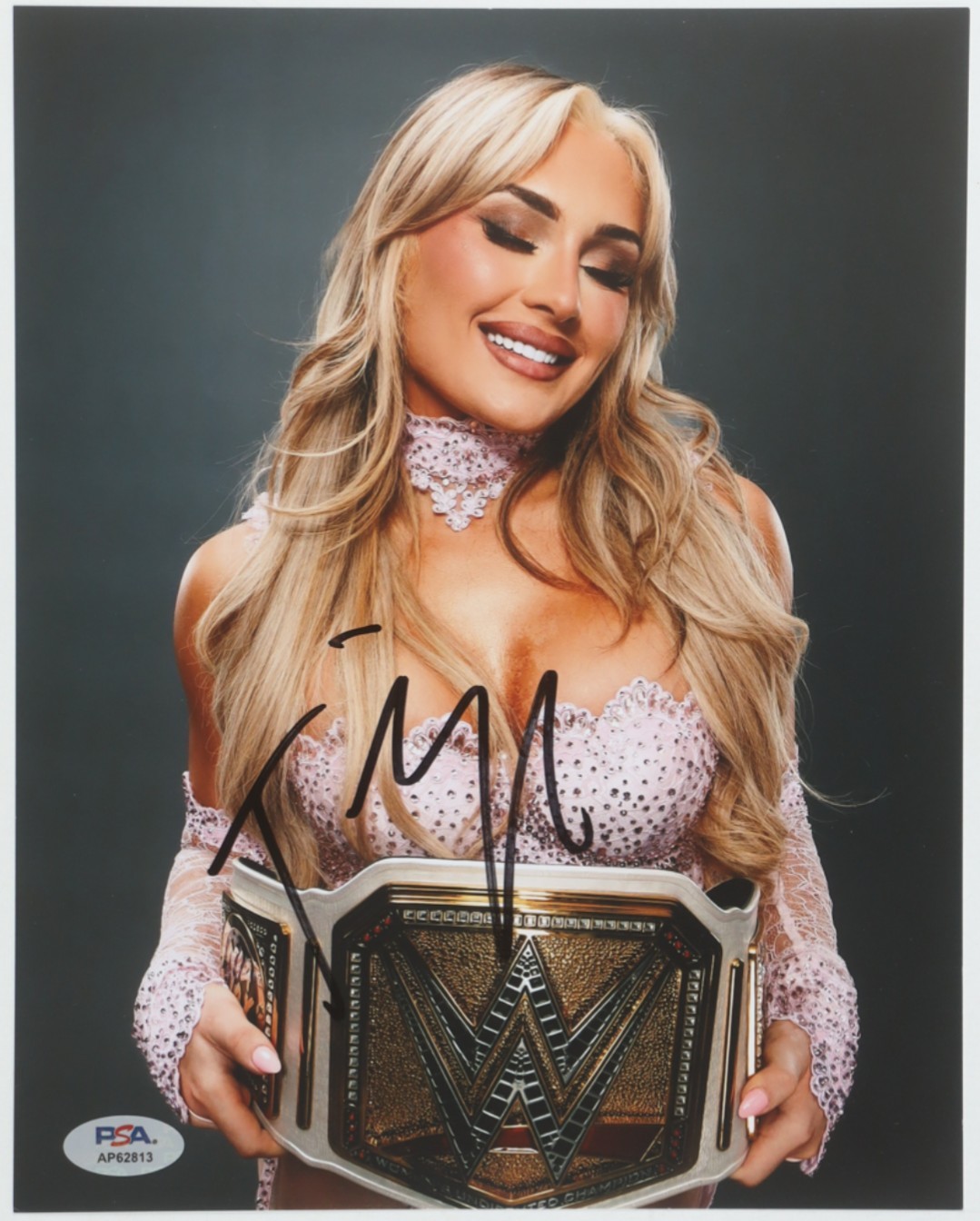 Tiffany Stratton WWE Women's Champion Signed RP Reprint Studio Shot 8X10 Photo 