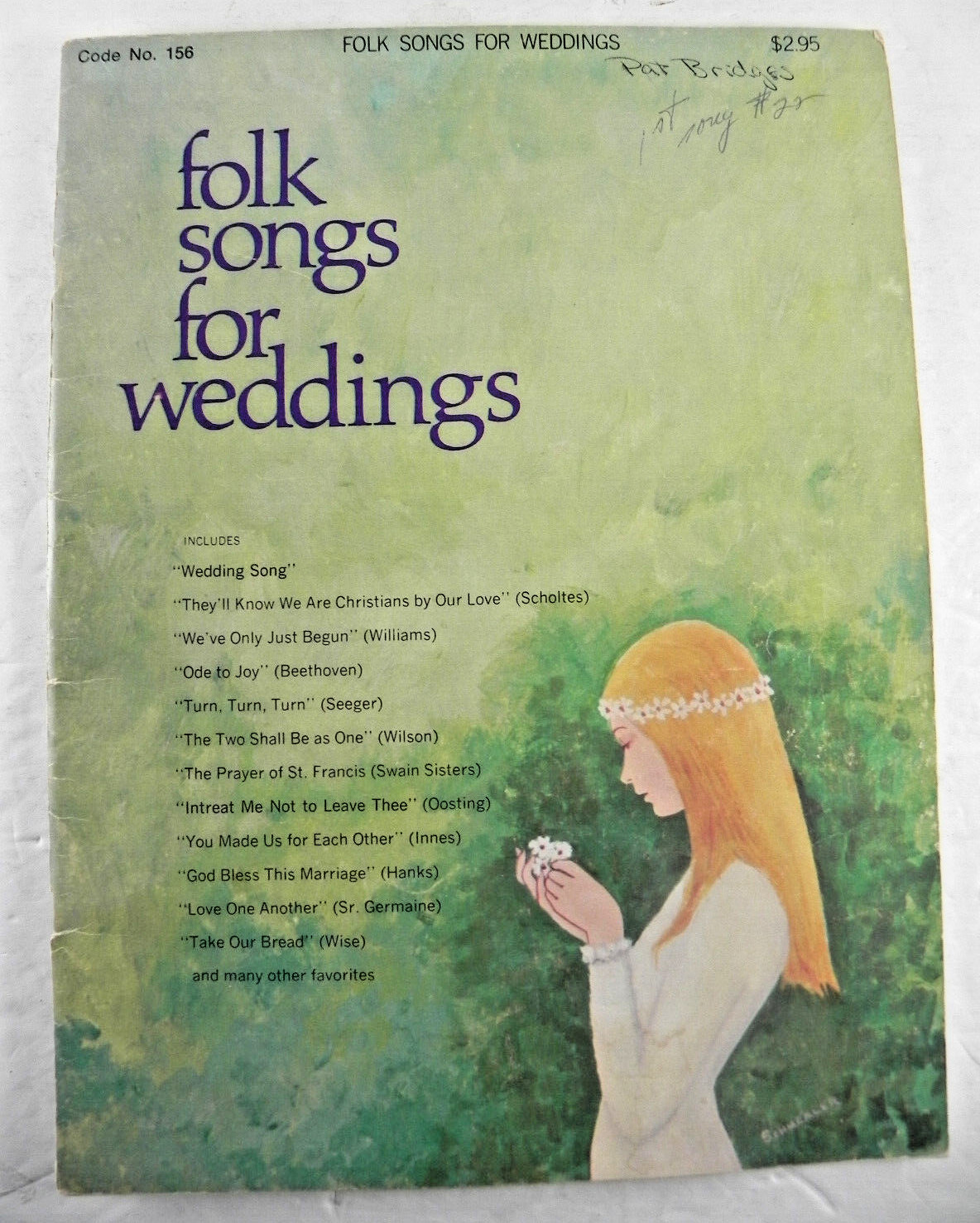 Folk Songs For Weddings 1972 Paperback Songbook Hope No. 156