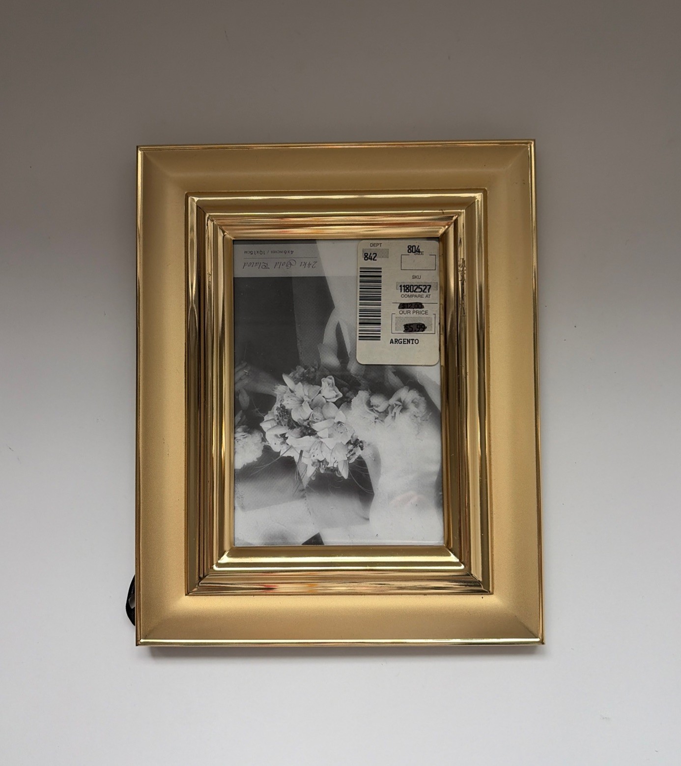 ARGENTO SC- 24 kt Gold Plated Picture Frame (4”x6”)