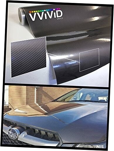  Dark Grey Tek R High Gloss Carbon Fiber Vinyl Wrap Film () 2ft x 5ft