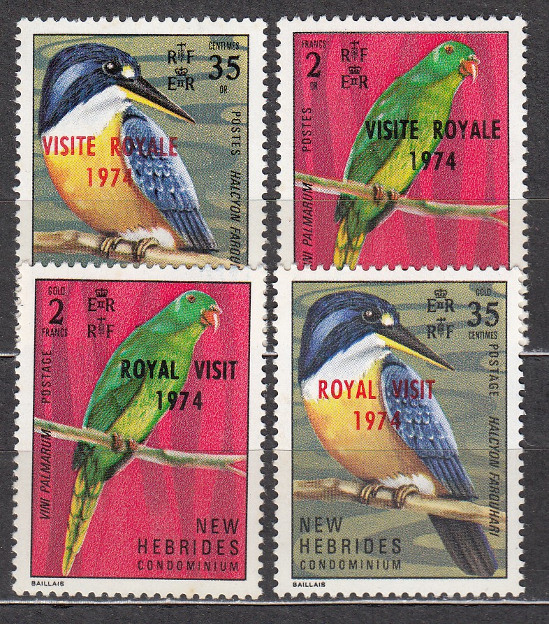 New Hebrides - Mail Yvert 386/89 ** MNH Fauna - Birds