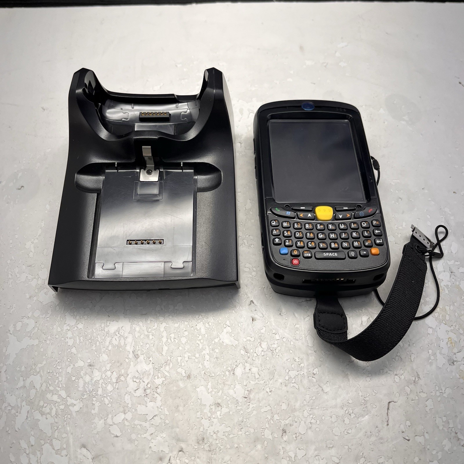 Symbol MC55A0-P20SWQQA7WR Handheld Barcode Scanner With Charging Dock Sold As Is