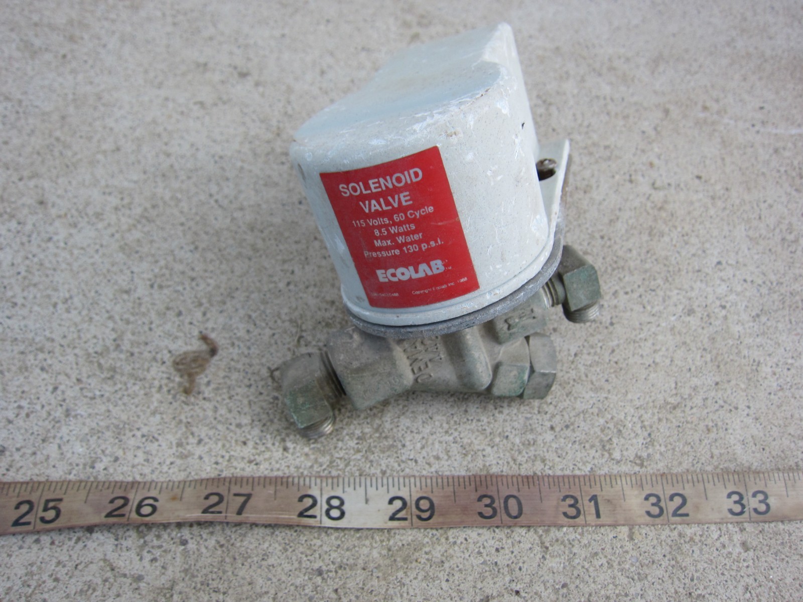 Ecolab 115V Coil Solenoid Valve, Used