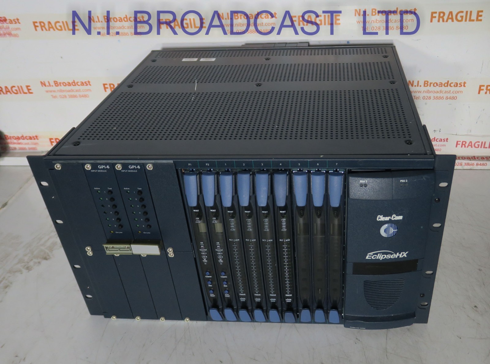 Clearcom Eclipse HX 64x channel intercom and 2x GPI6 modules