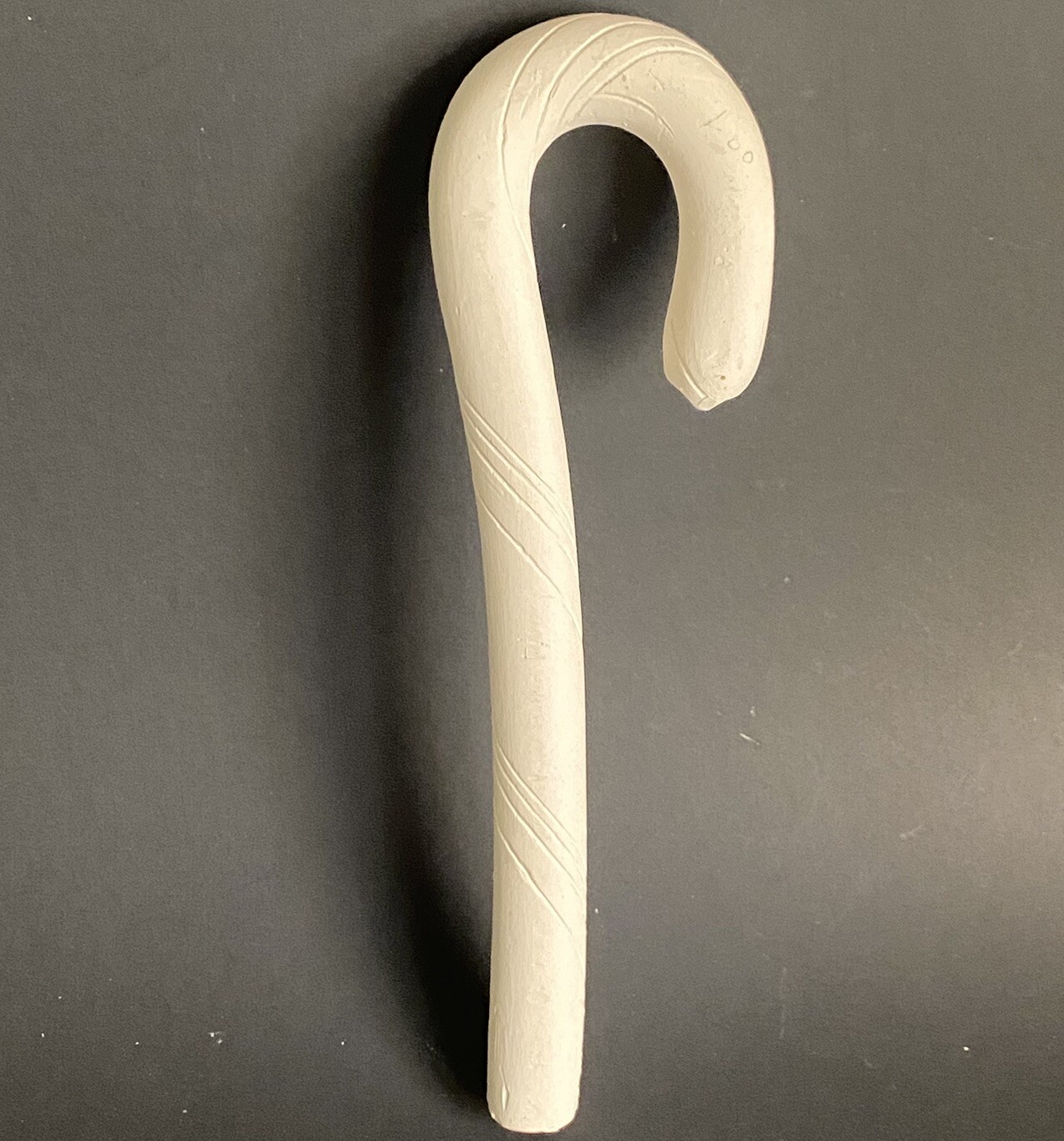 Vintage Mold Ceramic Bisque Large Candy Cane Unfinished Ready To Paint DIY