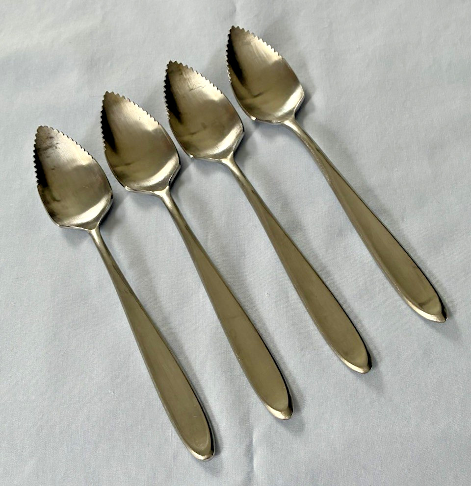 Set of 4 Supreme by Towle EXETER Grapefruit Spoons~Heavy Stainless Steel~Japan