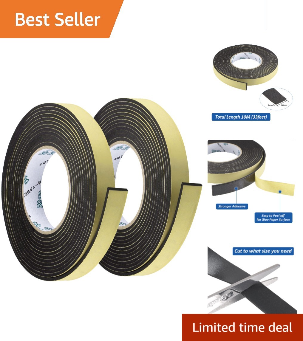 Soundproofing Foam Grip Tape for Cars - 66FT Waterproof Insulation Gasket