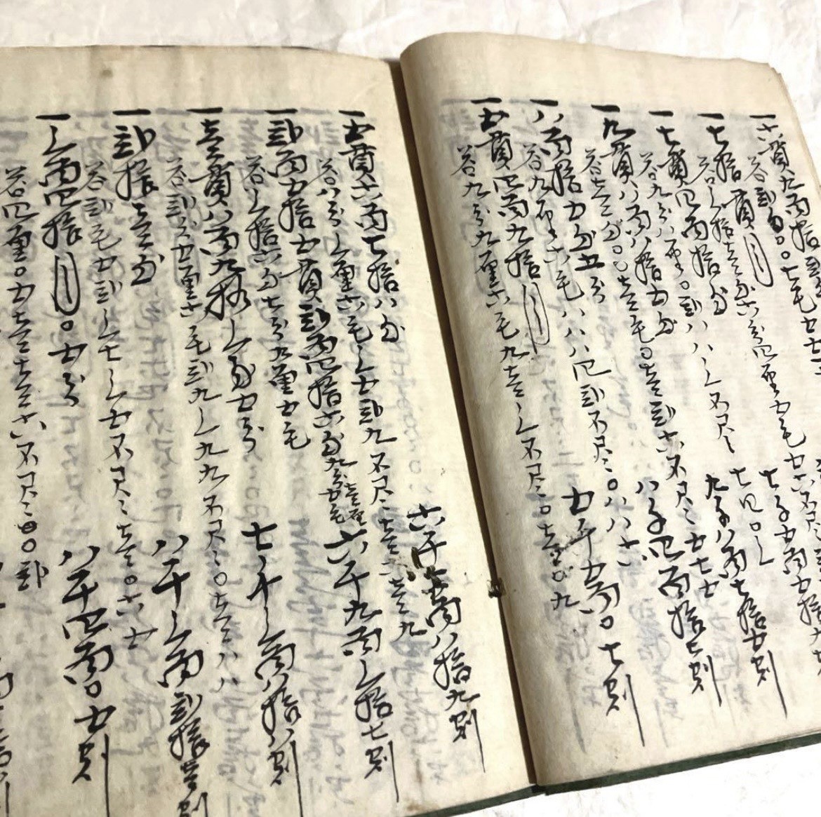 Antique Japanese Handwritten Manuscript Book Watoji Binding Calligraphy