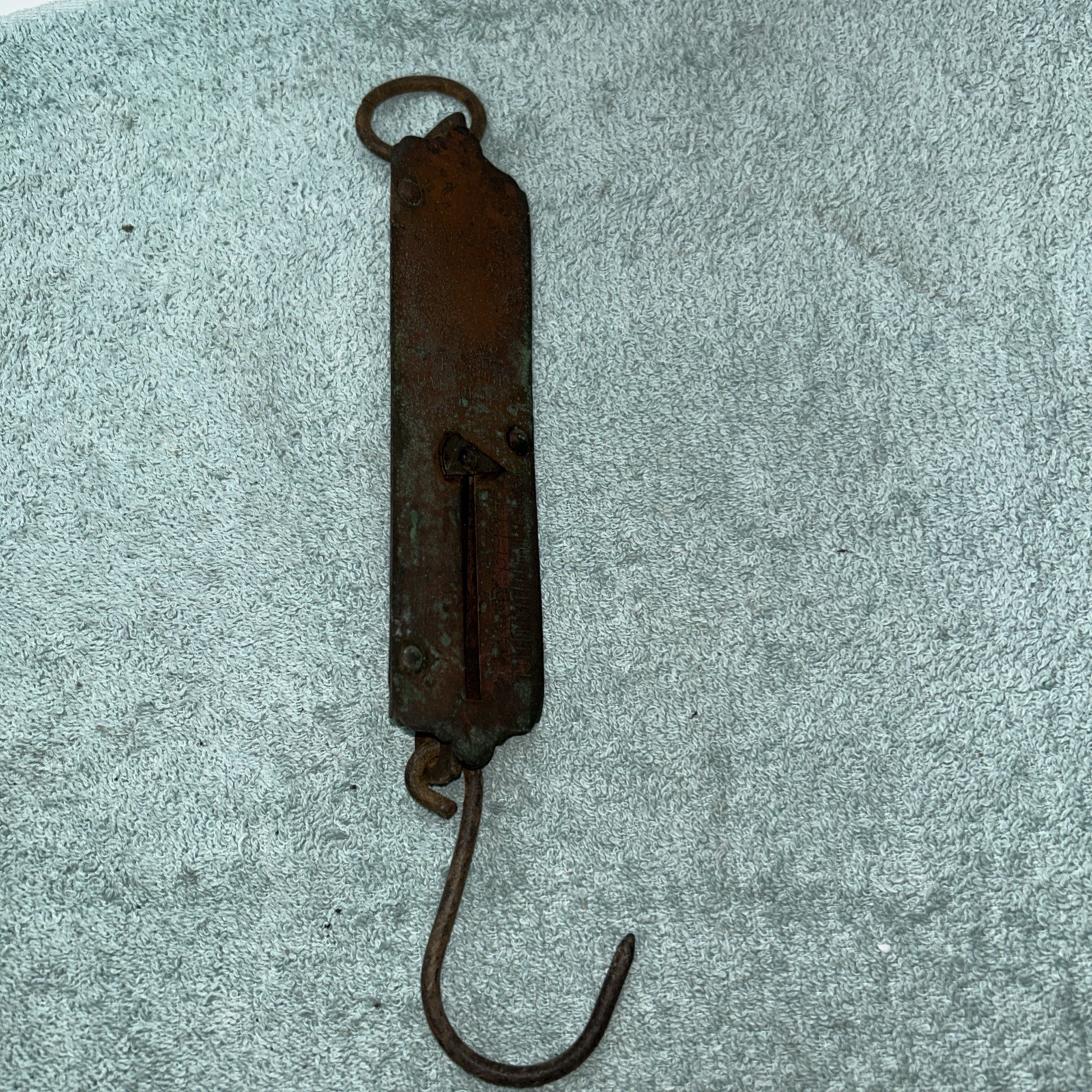 Antique 1892 Chatillon's No 2 New York 25lb Brass Hanging Balance Scale