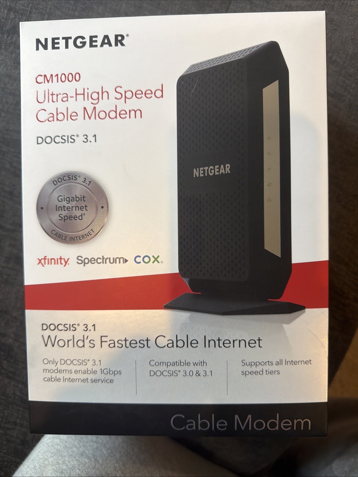 NETGEAR CM1000 Wired-Ethernet (RJ-45) Cable - CM1000100NAS (Black)