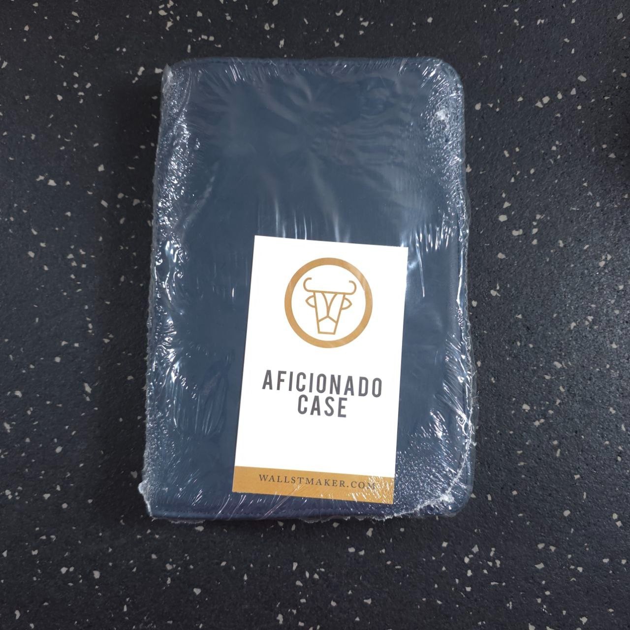 Wall St Smoker Aficionado Vegan Blue Leather Cigar Travel Case Holds 8-10 Cigars