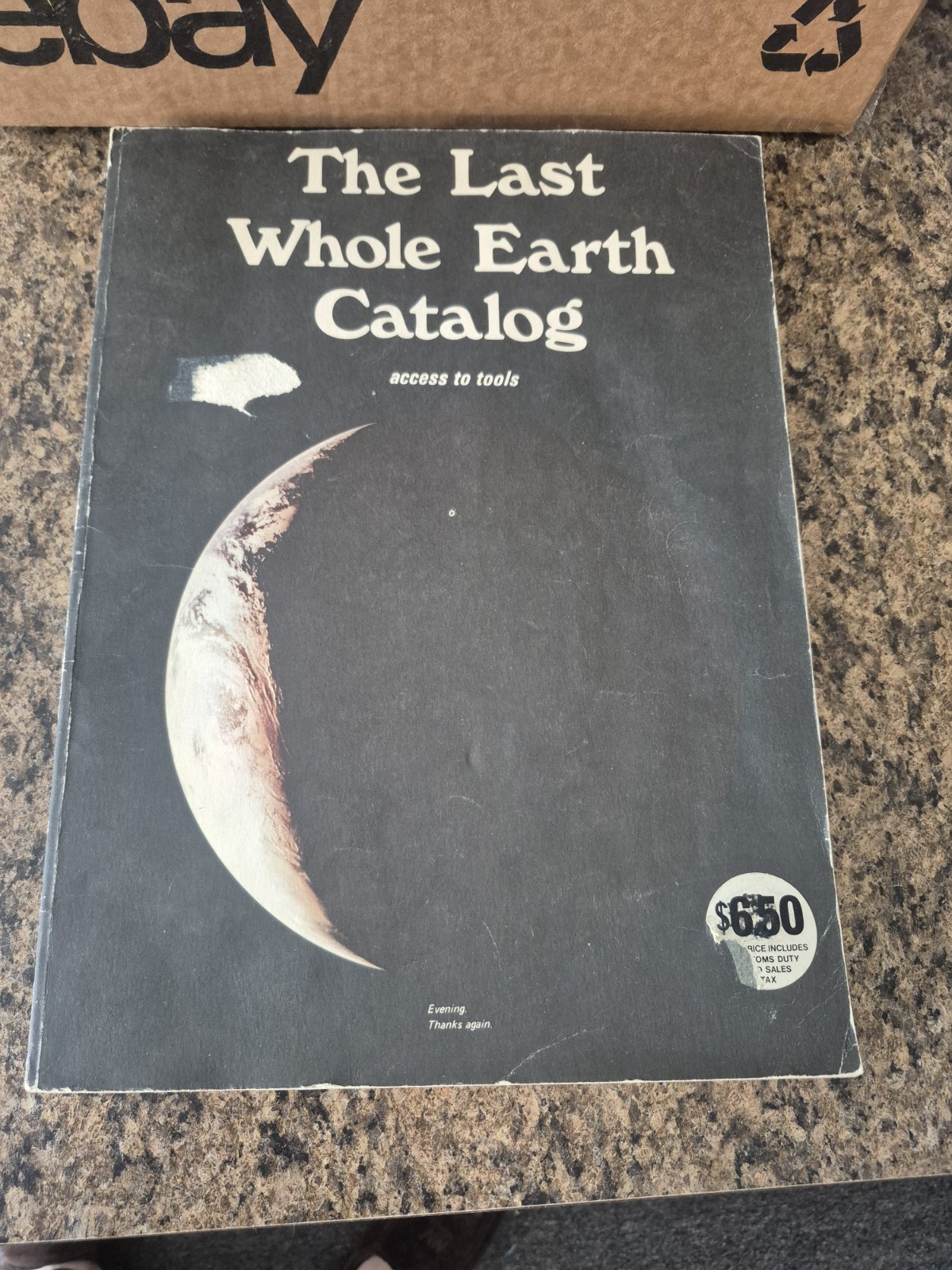 The Last Whole Earth Catalog Access to Tools 1971 Softcover Portola Institue Inc