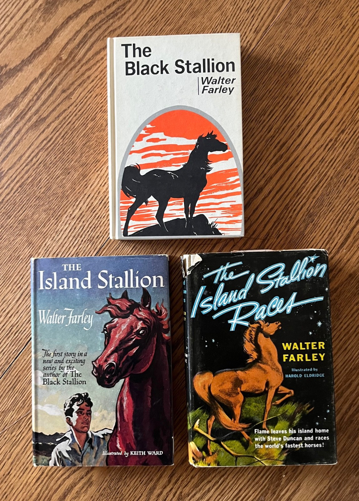 Lot of Three Vintage Black Stallion Walter Farley HC Books