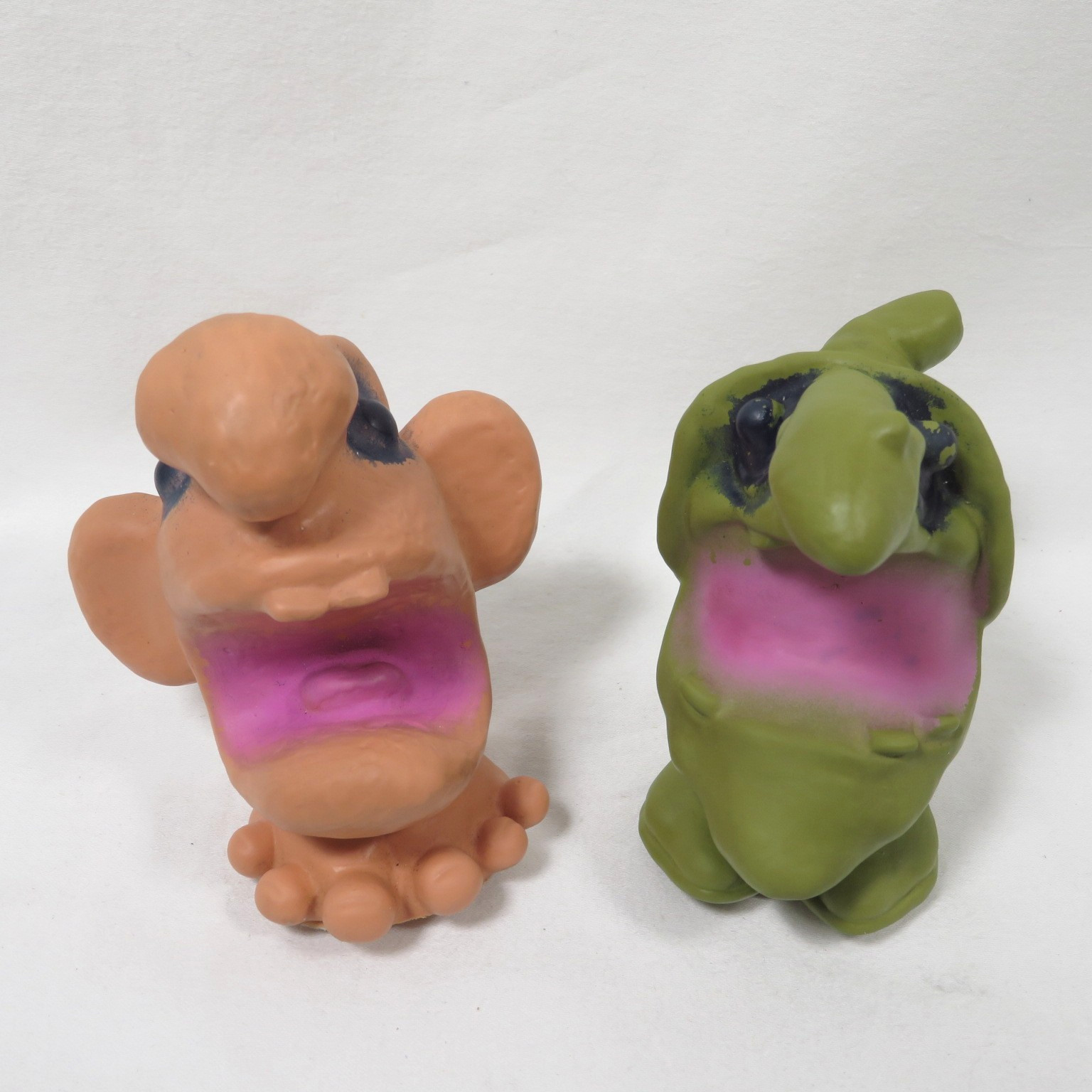 2 Vintage Mattel Squishies Witch & Odd Bod Troll Wax Filled Figures 1971