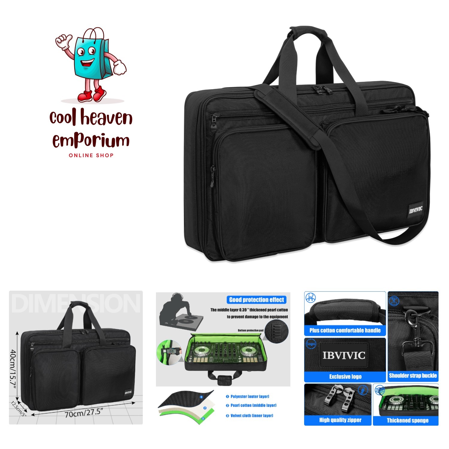 Lightweight Controller Storage Bag Case Fits for Pioneer RX/NI Traktor Kontro...