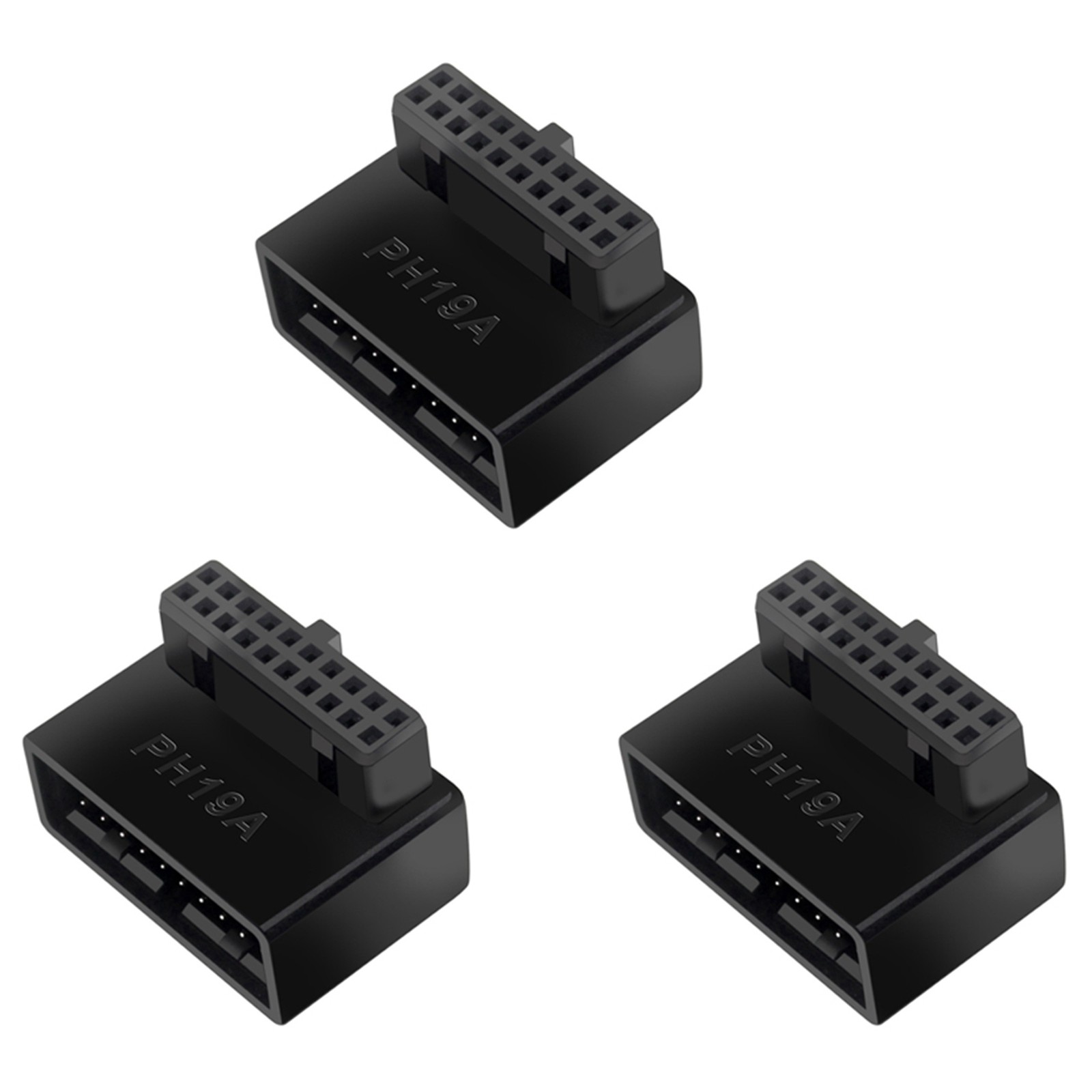 3X PH19A USB 3.0 Internal Header USB3.0 19/20P Socket 90 Degree Adapter1080
