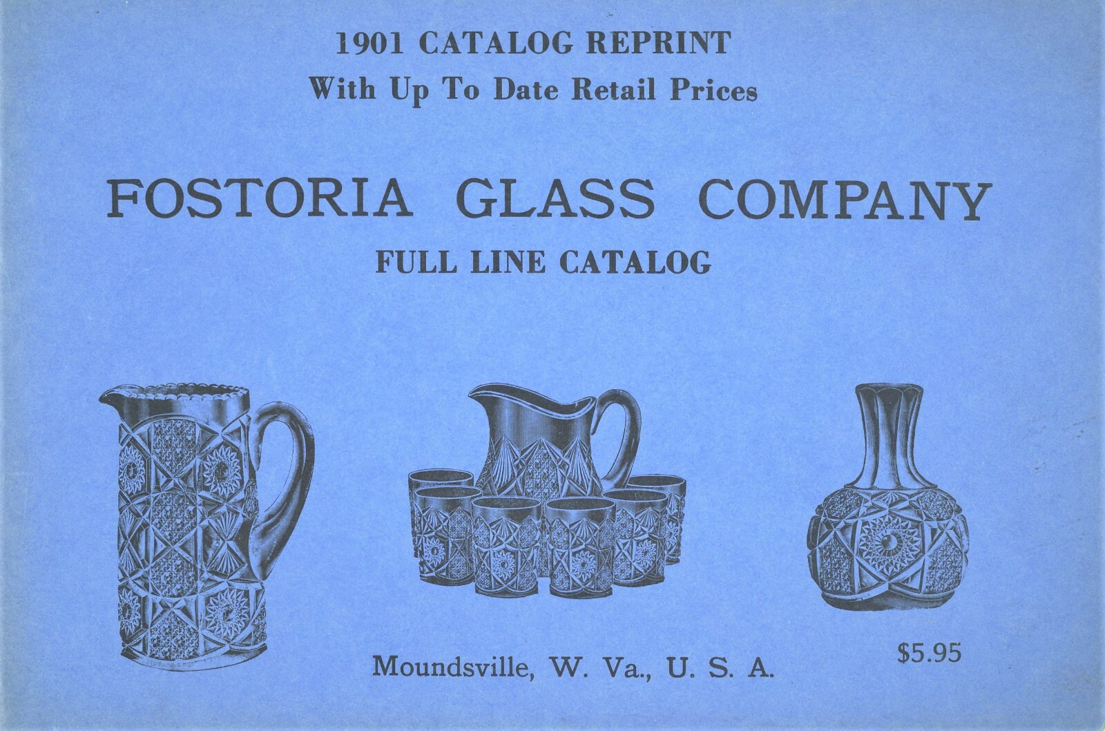 Fostoria Glass 1901 Catalog Reprint-Pattern Names Design Numbers / Book