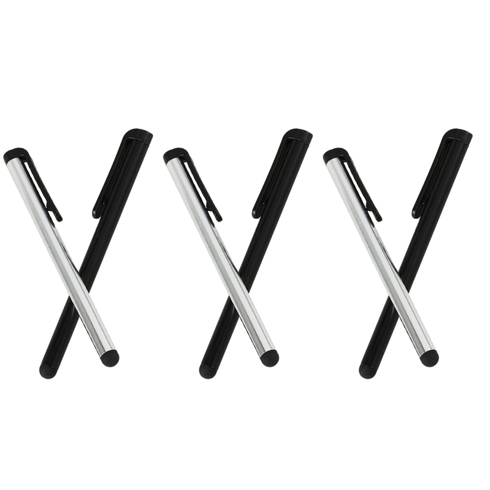 Universal Stylus Pens for /Itouch//Touchscreen Devices! 4X Pens, 2 Silver 23597