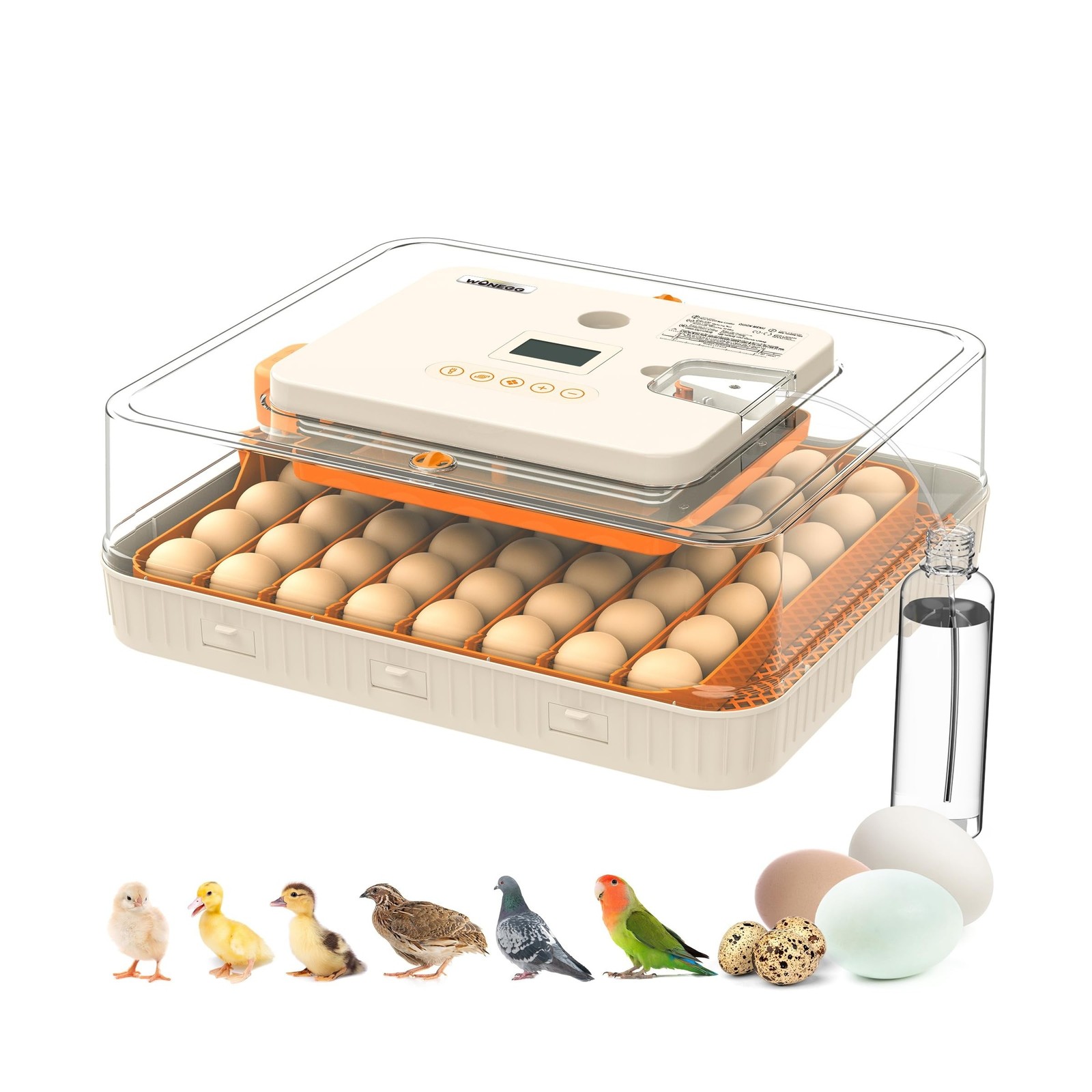 Incubator for Hatching Eggs, 56 Eggs Incubator with Automatic Egg Turning, Te...