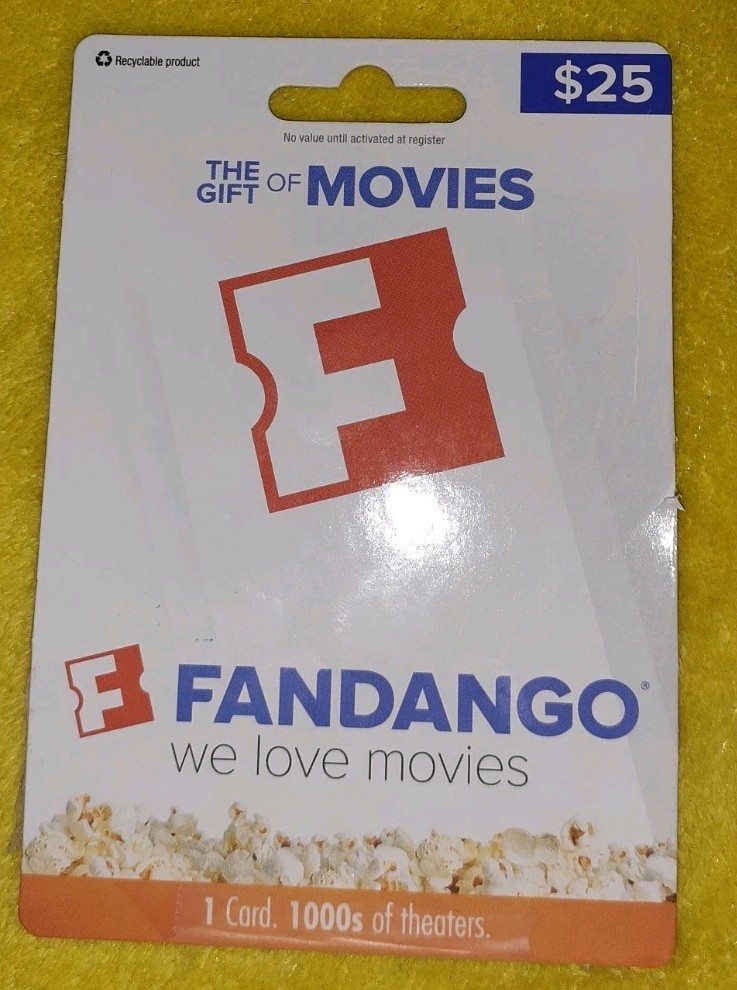 $25 Fandango gift card fast shipping