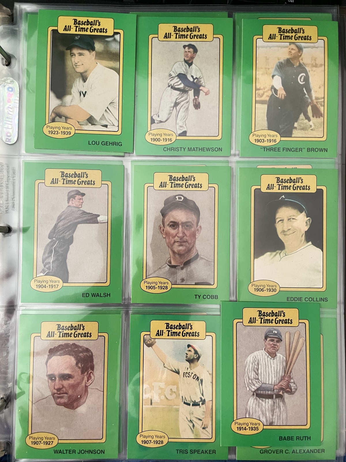 1987 Hygrade Baseball All-Time Greats complete set (50) Mantle Jackie Robinson+