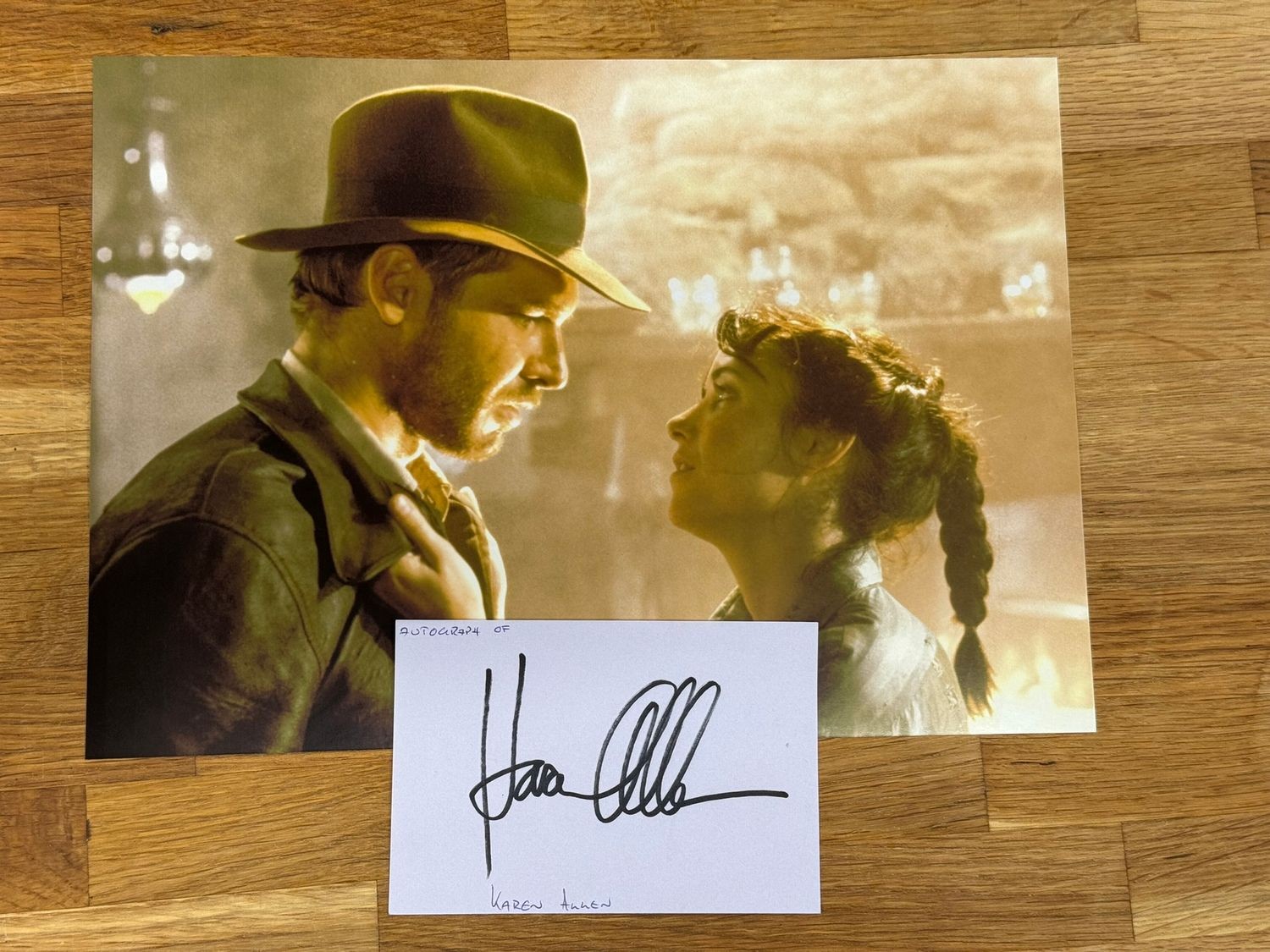 Karen Allen Hollywood actress, genuine Autograph