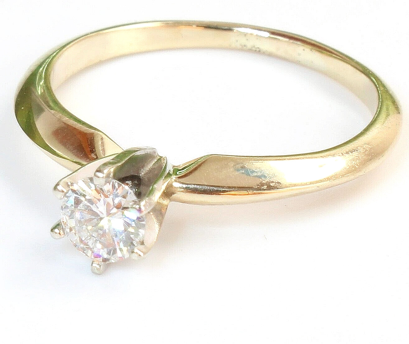 Yellow 14k Gold .30ct. VS/G Solitaire Diamond Ladies Engagement Ring Size 6