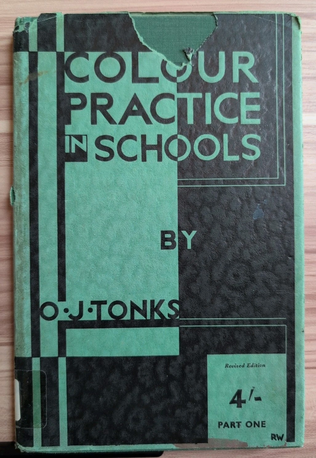 Colour Practice In Schools (Part One) - O J Tonks - Vintage Hardback - 1937