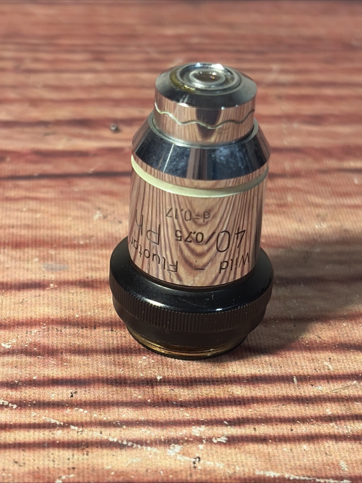 WILD HEERBRUGG 40X PLAN PL FLUOTAR OBJECTIVE MICROSCOPE LENS M20 M11