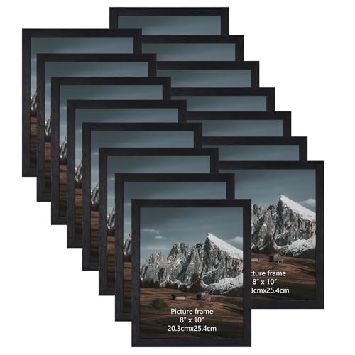  Picture Frame Set of 15 Picture Frames Display 8 by 10 Photo for 8x10 Black