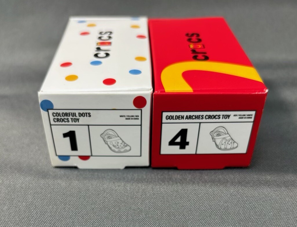McDonald’s USA 2024 Mini Crocs Keychain Happy Meal Toys Lot Of 2 - #1 & #4 NEW