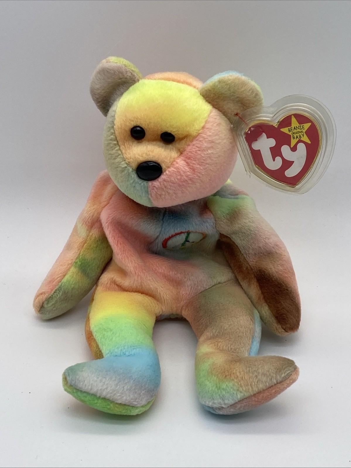 Ty Beanie Baby: Peace Bear 1996 - Multicolor
