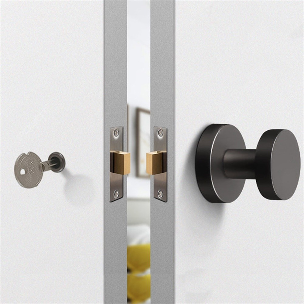 Invisible Lock for Interior Bedroom Doors with Single Side Handle Design