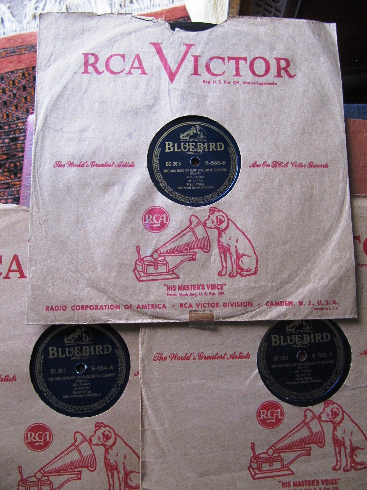 DR SEUSS The 500 Hats of BARTHOLOMEW CUBBINS Paul Wing Children's Story BLUEBIRD