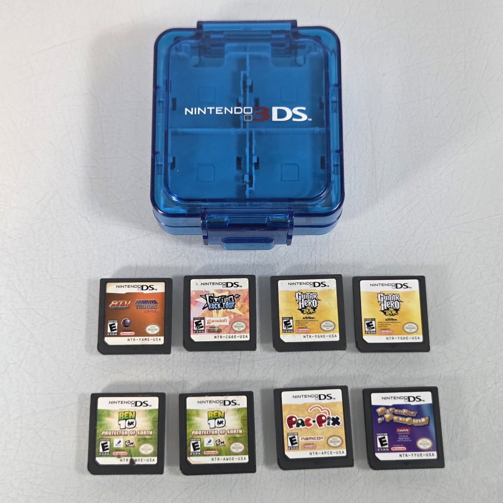 Nintendo DS Cartridge Only Lot Of 8 With 3DS Clear Case - UNTESTED 