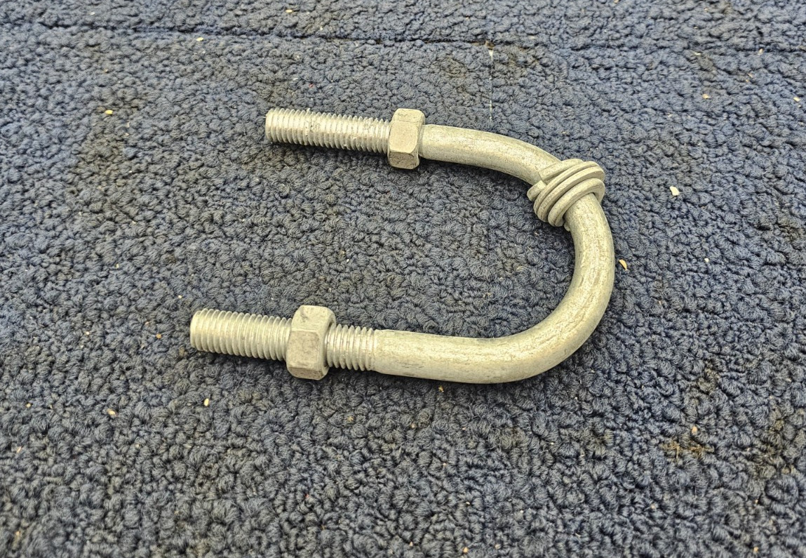 (QTY 5) U-Bolt Clamp with Nuts 5 Inches Inside Height x 3 Inches Inside Dia