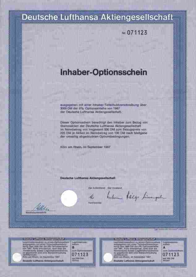 Deutsche Lufthansa Cologne Berlin 1967 Kranich Line 500 DM Air Freight Note A + B