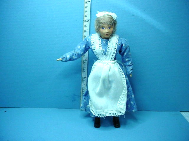 Miniature Nanny/Nurse Dollhouse Doll #BH6188 Bodo Hening 1/12th Scale